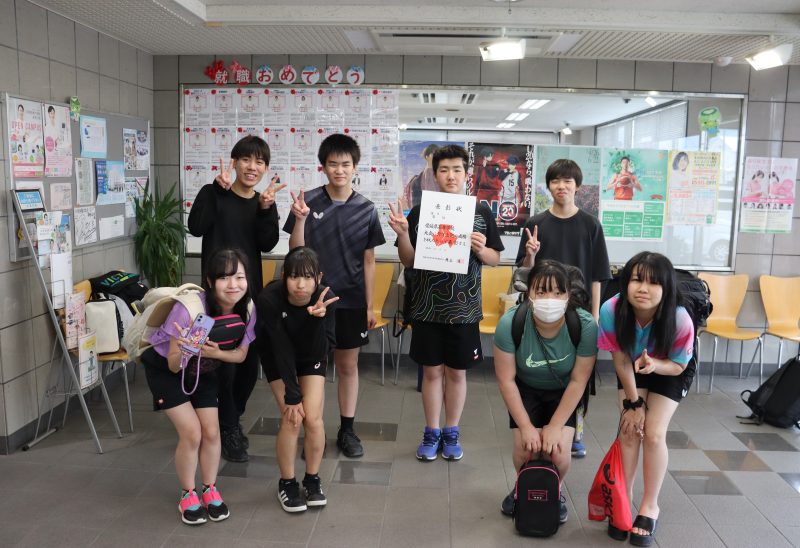 【新居浜校】全国高校定時制通信制大会愛媛県予選(卓球)で個人＆団体W優勝！